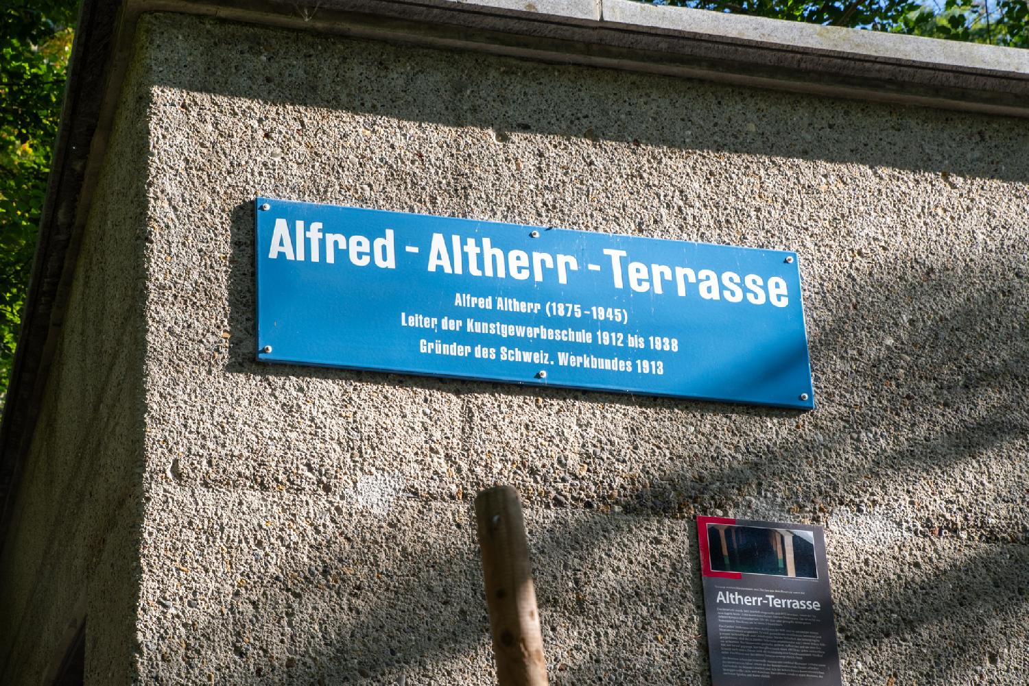 Alfred-Altherr-Terrasse (Zürich) street sign